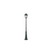 Lamp post in die-cast aluminum black diffusers in transparent glass h. 293 cm