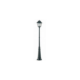 Lamp post in die-cast aluminum black diffusers in transparent glass h. 293 cm