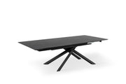 Extendable table with black marble top 170/270x90x76h cm