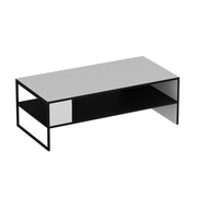 Concord black and white rectangular coffee table for living room