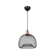 Suspension lamp black perforated metal Arenda MDL4323