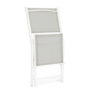 Hilde white folding chair for outdoor use