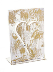 Metal Gold Heart Stand Candle Set of 8