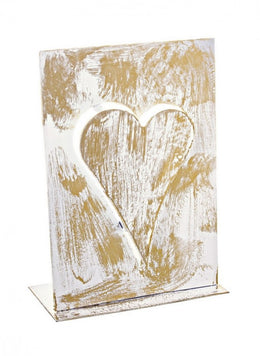 Metal Gold Heart Stand Candle Set of 8