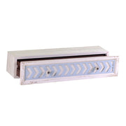Cyprus wooden shelf with shabby drawer 21 x 80 x h 16.5 cm