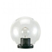 Outdoor Plastic Lamp with Clear PMMA Sphere Ø 20cm Black