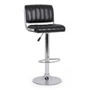 Black imitation leather bar stool BARCLAY 46x51,5x h88,5 - 109,5 cm