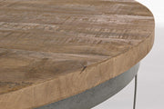 Industrial style metal coffee table cm Ø90 - 43