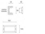 Open recessed 10W Led 4000K black escape line