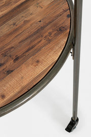 Industrial display unit with roof and wheels D103X199h cm