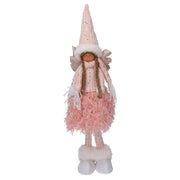 Pink fabric led angel cm15x10h52