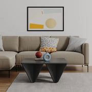 Diamond square design table for living room anthracite