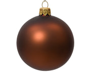 Christmas Ornament Matte Glass Coffee Colored Ball ø 10cm