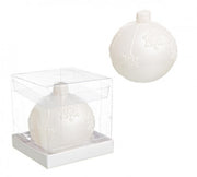 4x Pearl Sphere White Candle D9