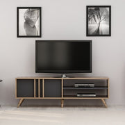 Tv stand anthracite walnut 150x35x48h cm