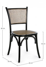 Vintage style black wooden chair