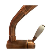 Antique Copper Kitchen Mixer with Pull-Out Spray, 29x23x4 cm