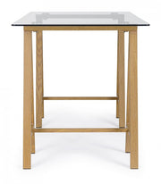 Alchimia modern desk with glass top 140x70x76h cm