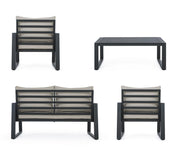 Captiva anthracite garden lounge set