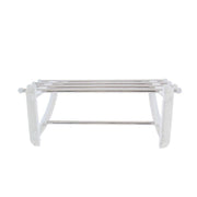 White Aluminum Bathroom Shelf 50 x 29.5 x 20 cm