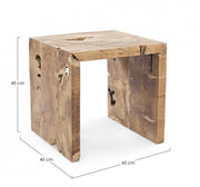 Rocio Wood Coffee Table Cm. 45 x 45h
