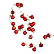 Red sphere wire light 48 warm white led fixed power supply cm ø4x120