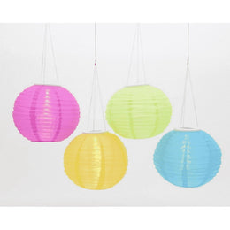 Kaemingk 28cm diameter round solar lantern