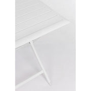 Outdoor table in White aluminum ELIN 110x70x h71 cm