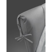 Double storage bed in Fiocco gray fabric