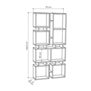 Double-sided bookcase Rail anthracite 79x166.5