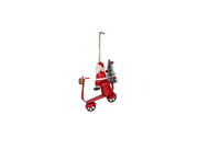 Metal Santa Claus on red vespa cm12x12x5