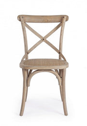 Cross Chair Natural Gray