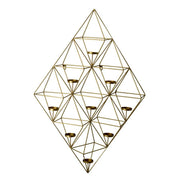 Gold metal candle holder 9p cm62x92x18,7