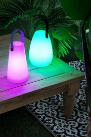 Cylindrical LED garden lamp in Polyethylene