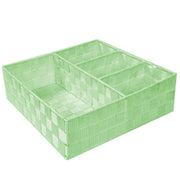 Squared light green polyester drawercm32x32h10