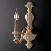 Applique in ivory wood and gold leaf one light 25x h40 cm