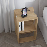 Rustic Oak Bedside Table Lonie 55x30x34 cm