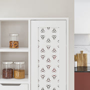 Yada Maxi White Multi-Purpose Mobile with Decorated Door, 4 Drawers, and 2 Niches