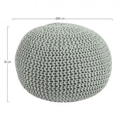 Mint woven pouf bizzotto cm 80