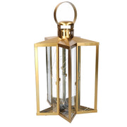 Gold star metal led lantern cm27,5x27,5h42-48