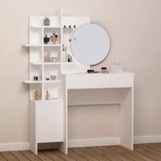 White Mup dressing table with open compartments