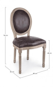 MATHILDE classic style chair in coated wood 96h cm