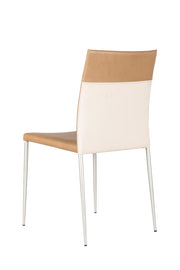 Chair in brown imitation leather 41,5x44x85h cm