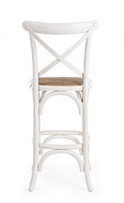Rustic white Bar Cross stool