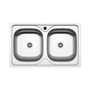 Built-in kitchen sink MP862V steel 86x50 cm two bowls
