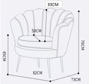 Pink tulip velvet armchair cm73x72h77