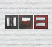 Oil on multicolor canvas and wooden frame 80x80 cm