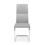 Light gray eco-leather chair THELMA 44x58x h104 cm