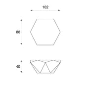 Fossil stone table with purple top 102x102x40h cm