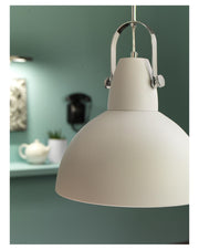 Kande suspension lamp in white steel STS